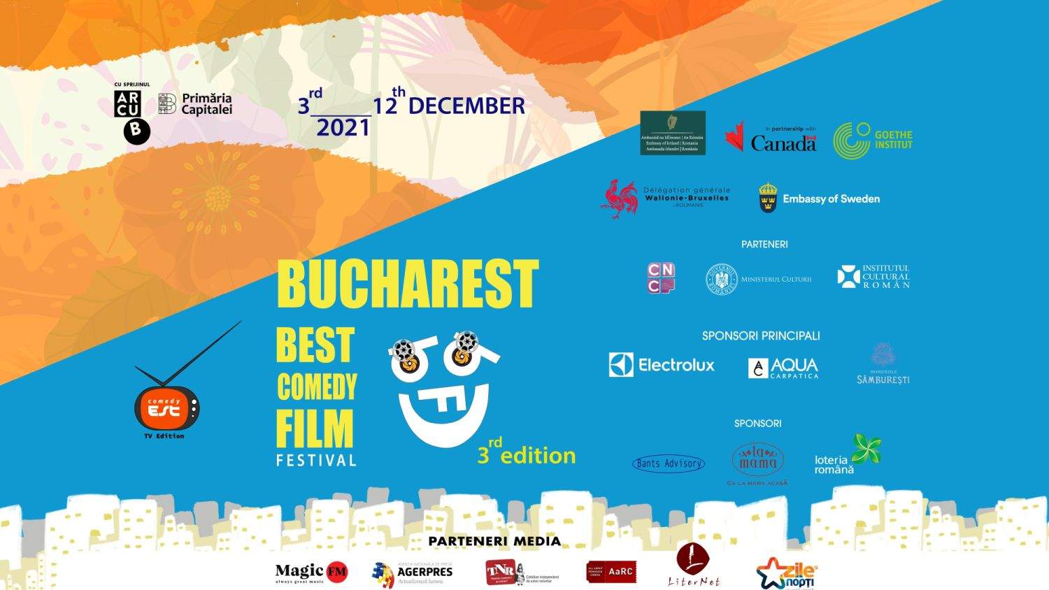 Bucharest Best Comedy Film 2021 – primul festival de film desfășurat pe TV: ComedyEst & Cinemaraton