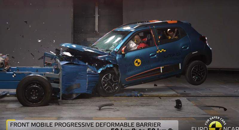 Dacia Spring a fost prinsă copiind la testul Euro NCAP