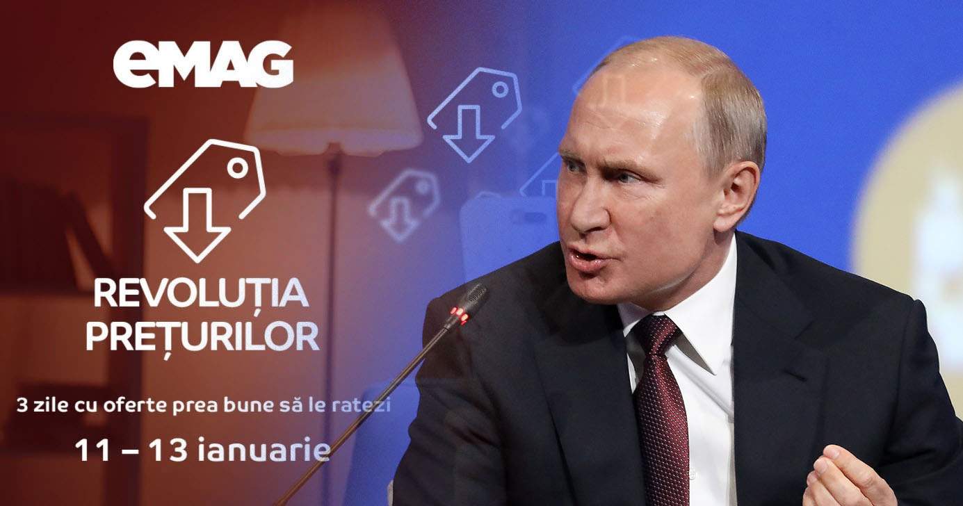 Rusia trimite trupe în România ca să înăbușe revoluția prețurilor de la eMag