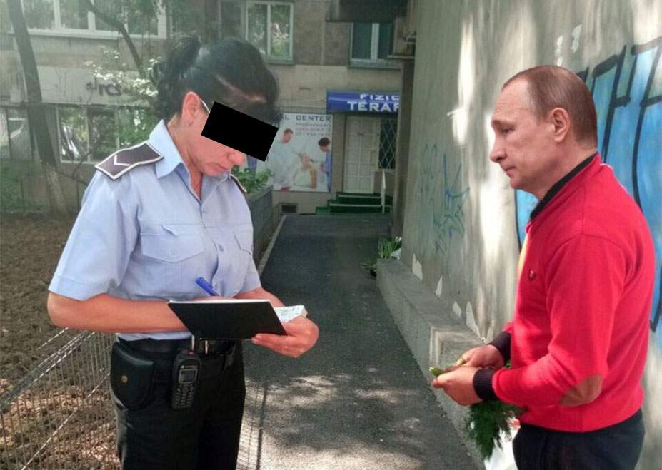 Putin, amendat cu 2000 lei de Poliția Locală S6 pentru tulburarea ordinii mondiale