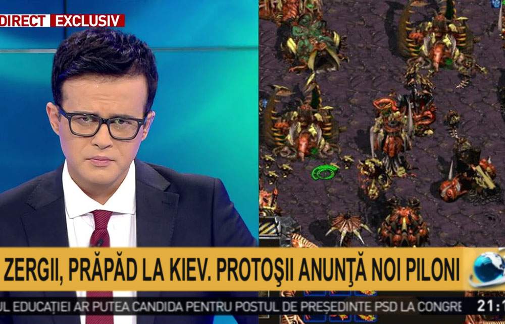 Antena 3 a dat imagini din Starcraft şi susţine că în Ucraina nu-s ruşi, ci zergi