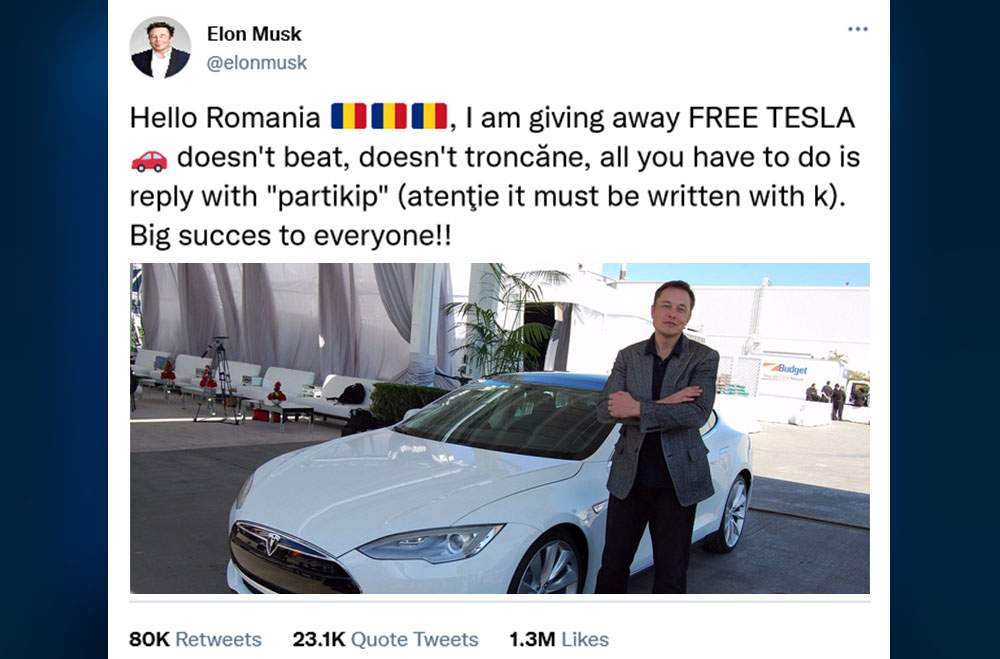 Elon Musk promite o Tesla românilor care scriu ”Partikip” pe Twitter!