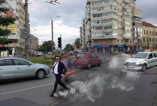 Rămas fără permis, Robu a mers azi cu 108 km/h pe jos!