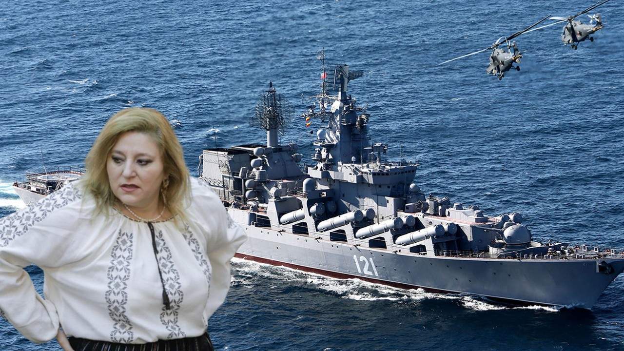 Nava Moskva s-a scufundat la scurt timp după ce Şoşoacă a urcat la bord