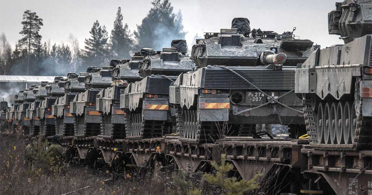 80 de tancuri Leopard cu destinația Ucraina au dispărut din tren la Țăndărei