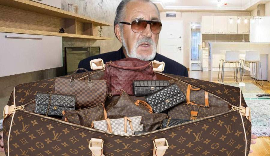 Ion Țiriac are o geantă Louis Vuitton plină cu alte genți Louis Vuitton mai mici