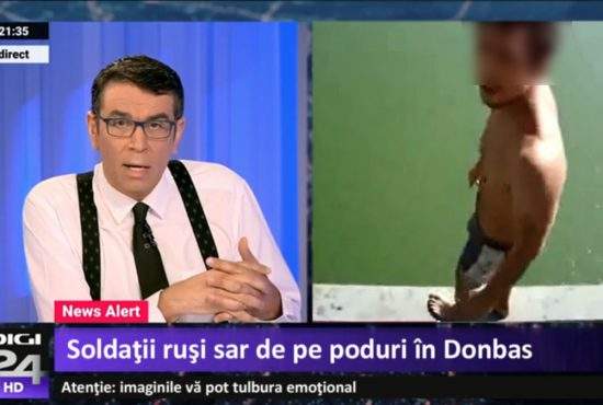 Digi24 a dat imagini cu Bahoi, cu titlul „Soldat rus sare de pe pod”