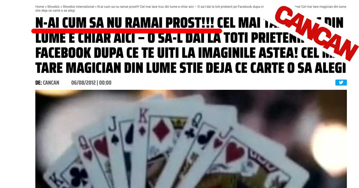 Un român dă Cancan în judecată după ce a dat click și a rămas prost