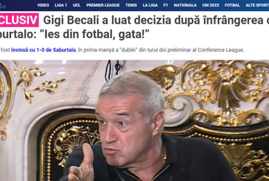 Gigi Becali se lasă de fotbal. Mii de jurnaliști riscă să rămână pe drumuri