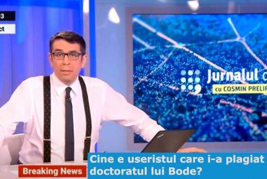 Digi24 susține că doctoratul lui Lucian Bode a fost plagiat de un userist