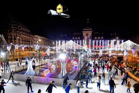 Telescopul James Webb, orbit de luminile de la târgul de Crăciun din Craiova