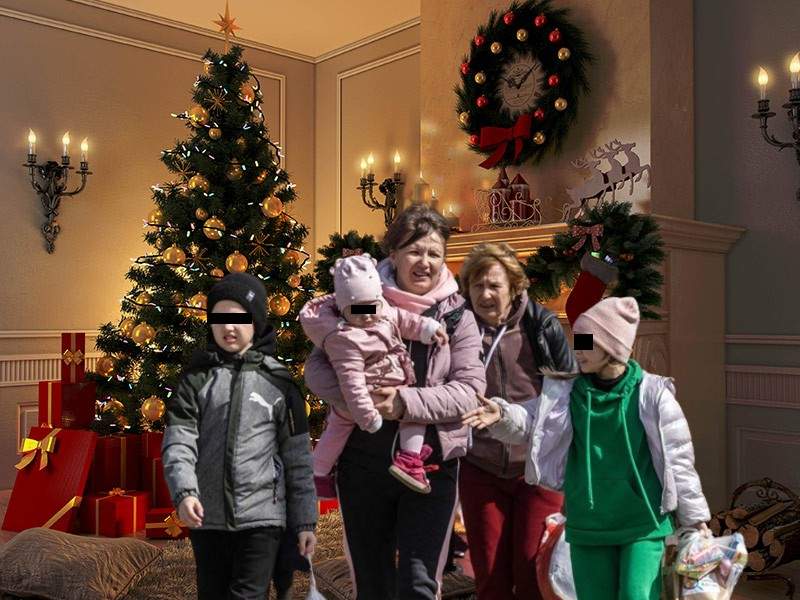 Moș Crăciun i-a lăsat unui român o familie de ucraineni sub brad