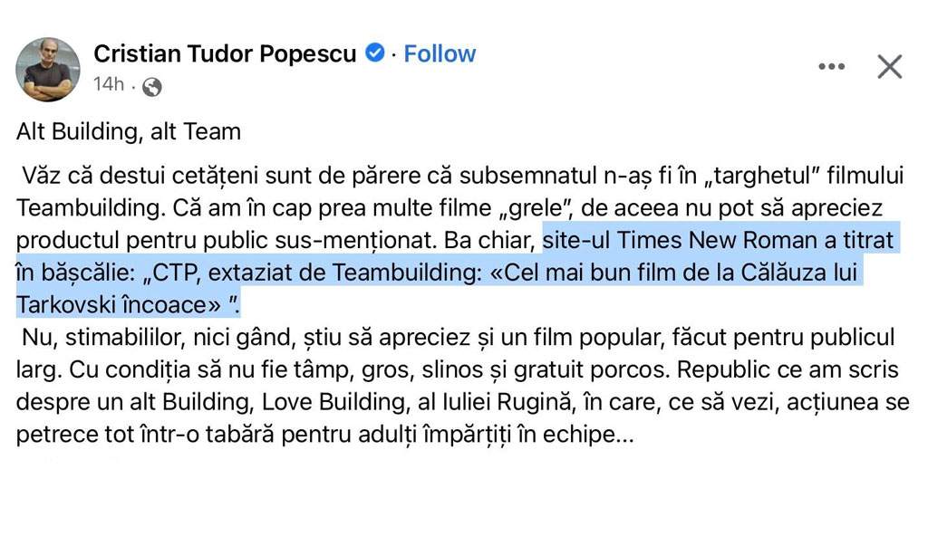 CTP acuză TNR de „băşcălie“. Replică dură a TNR, care îl acuză pe CTP de „chelie“