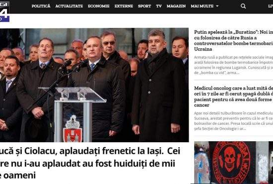 Digi24 susține că la Iași au fost huiduiți cei care nu-i aplaudau pe Ciucă și Ciolacu