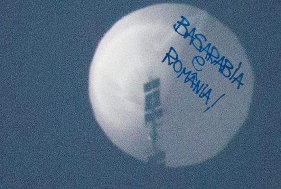 Foto. Pe balonul de spionaj chinezesc scria „Basarabia e România”