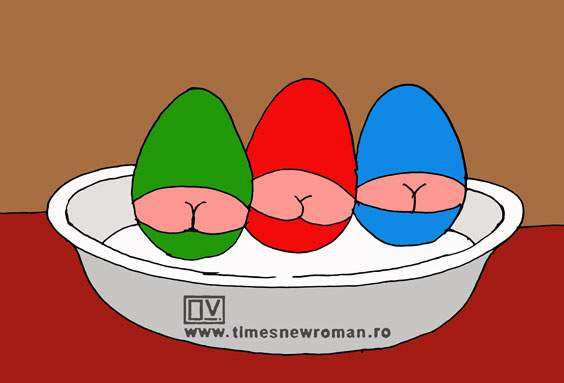 Ouă vopsite de instalator