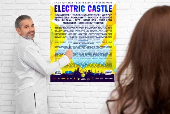 Afișul Electric Castle are atât de multe trupe încât e folosit la consult oftalmologic