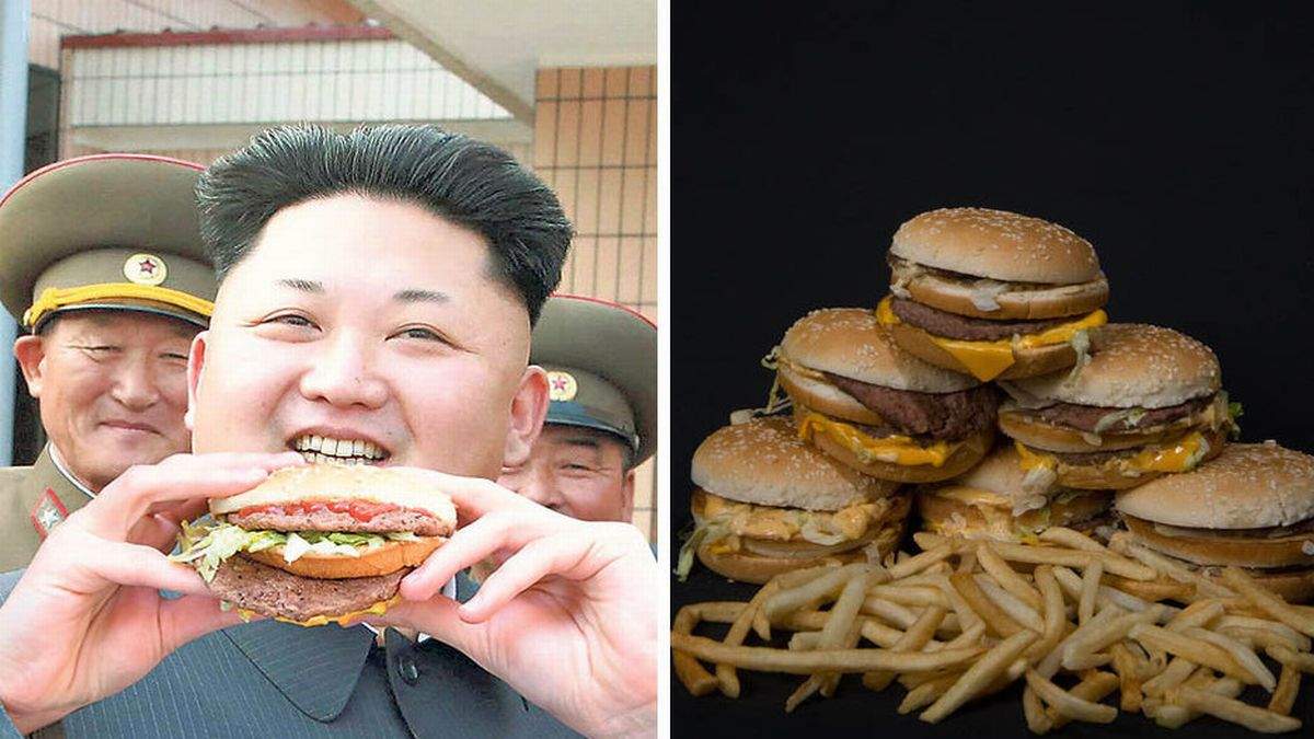 Ca să arate că în Coreea de Nord nu e foamete, Kim Jong-un a mâncat azi 8 burgeri