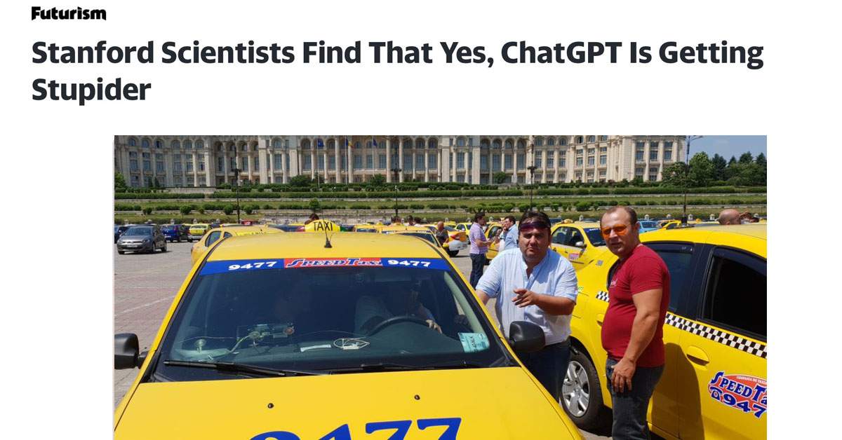 Taximetriștii se tem că ChatGPT va deveni atât de prost încât le va fura joburile
