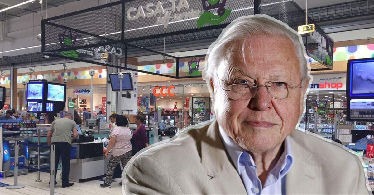 David Attenborough va nara imaginile cu doi oameni chinuindu-se la o casă self service