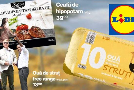 Efectele turneului în Africa. La Lidl au băgat ouă de struț și ceafă de hipopotam