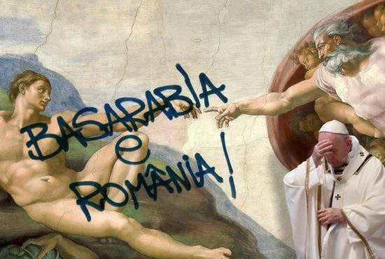Dovada că Simion s-a văzut cu Papa. Cineva a scris „Basarabia e România” pe Capela Sixtină