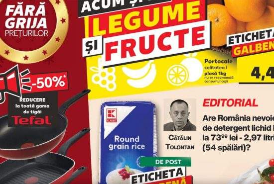 Tolontan se alătură ultimului ziar din România fără reclame la păcănele, catalogul Kaufland