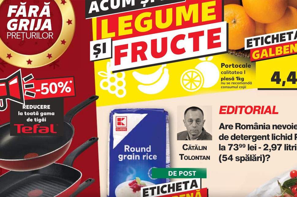 Tolontan se alătură ultimului ziar din România fără reclame la păcănele, catalogul Kaufland