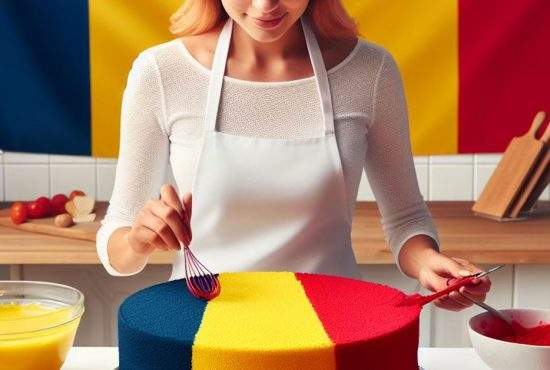 Patriotism! O româncă a făcut un tort tricolor și pentru albastru a folosit spirt