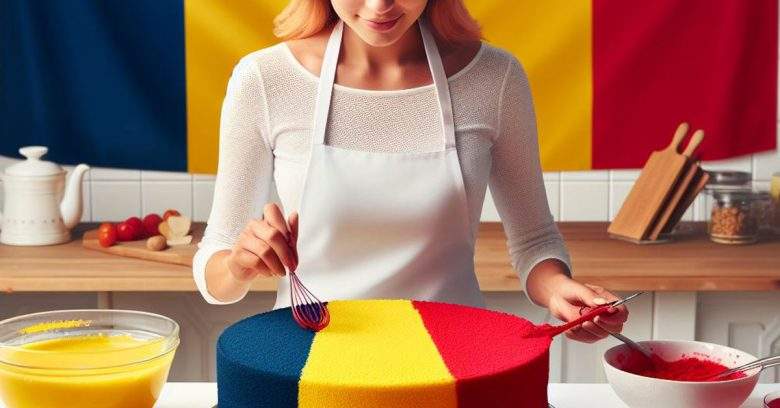 Patriotism! O româncă a făcut un tort tricolor și pentru albastru a folosit spirt