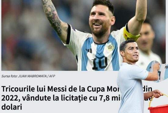 Tricourile lui Messi, cumpărate de Ronaldo ca să șteargă geamurile