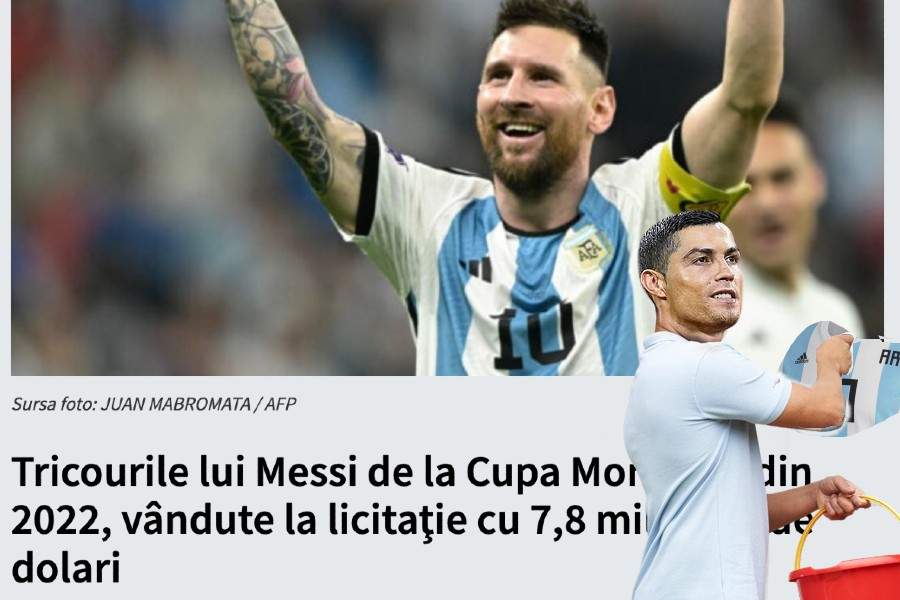 Tricourile lui Messi, cumpărate de Ronaldo ca să șteargă geamurile