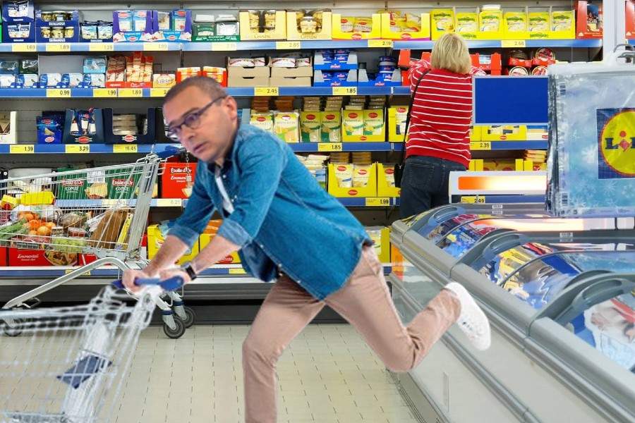 Iancu Guda are un cărucior de Lidl care investește moneda de 50 de bani