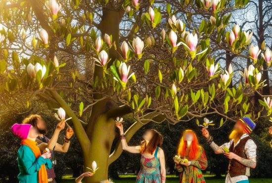 Scandal la Viena. O şatră de vegani din România ar fi mâncat magnoliile dintr-un parc