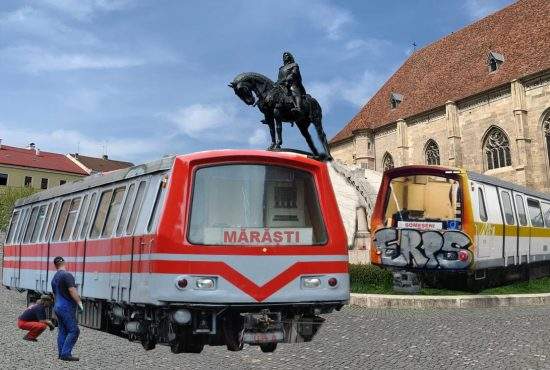 Metrourile vechi Astra vor ajunge la Cluj, să fie expuse sub statuia lui Matei Corvin