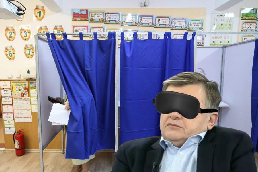 Previzibil. Crin Antonescu a adormit în cabina de vot și n-a ieșit nici după 8 ore