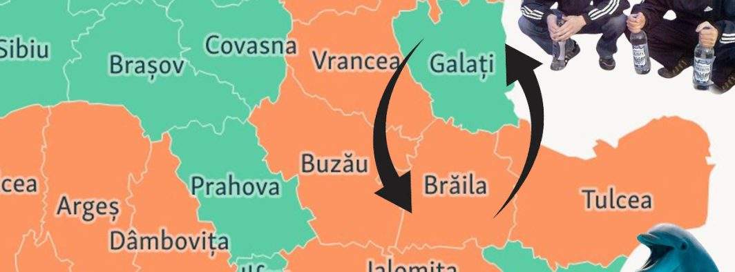 Efectul votului. Galațiul face rocada cu Brăila și trece în Muntenia iar Brăila în Moldova