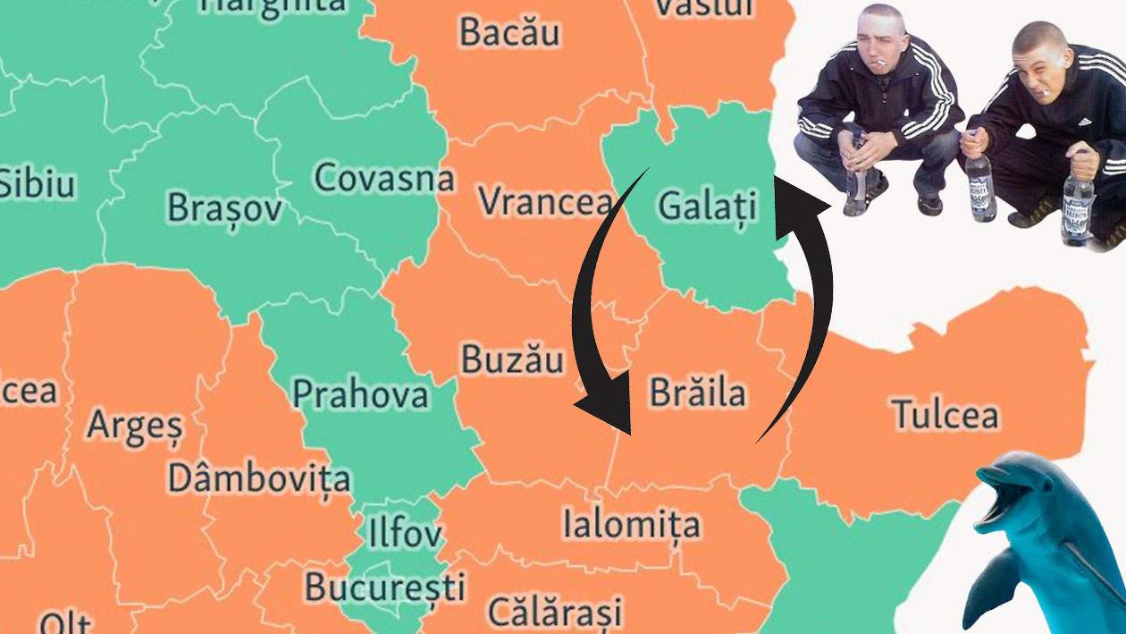 Efectul votului. Galațiul face rocada cu Brăila și trece în Muntenia iar Brăila în Moldova