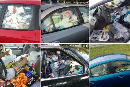 Un român are atâtea peturi în mașină că și-a dezactivat airbagurile