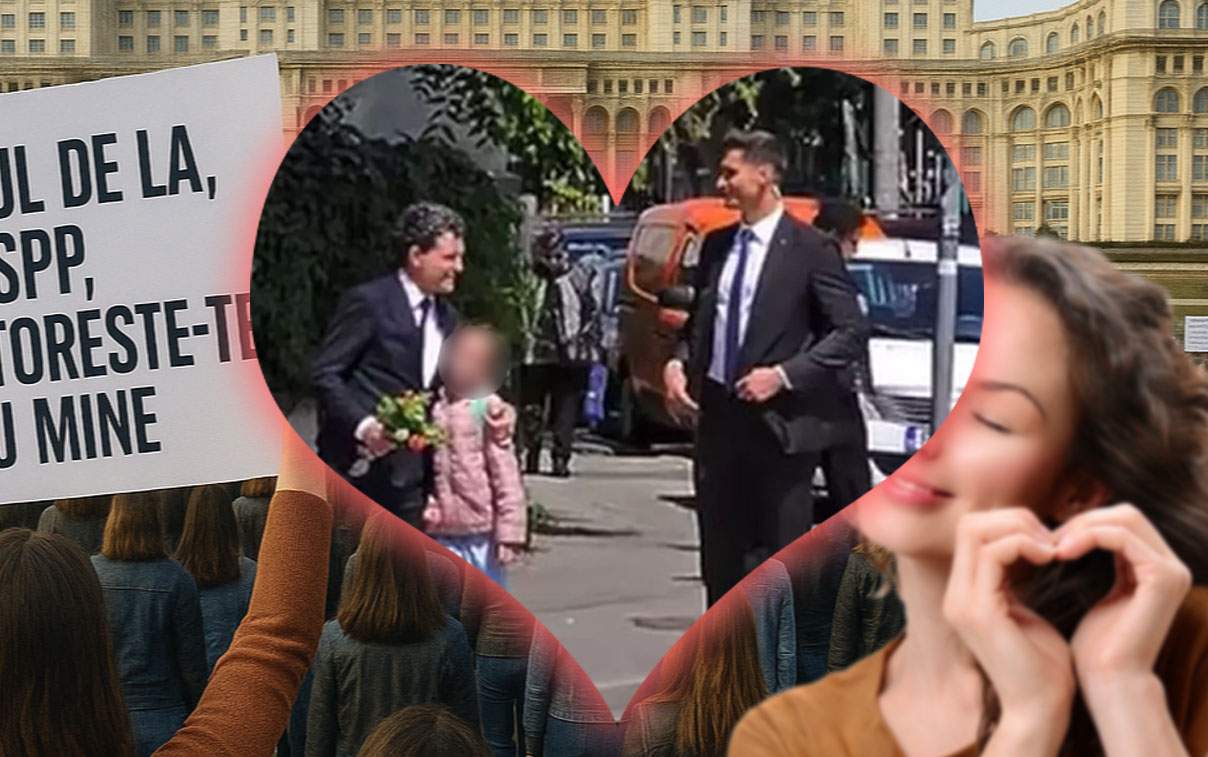 Miting imens la Parlament! 2 milioane de femei au venit să-l vadă pe SPP-istul lui Nicuşor