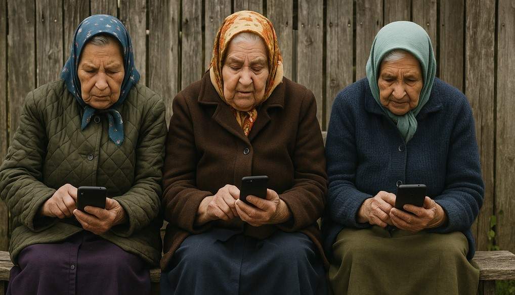 Ne pierdem tradiţiile! În loc să te întrebe al cui eşti, babele stau pe TikTok în faţa porţii