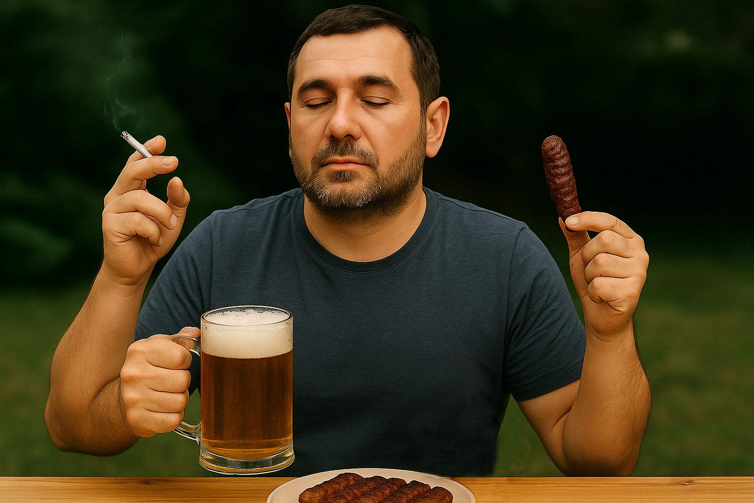 Unui român i-a crescut o a treia mână, ca să poată țină berea, micii și țigara deodată