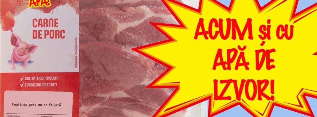 Specialiștii recomandă pentru hidratare carnea de porc din magazine: conține minim 50% apă