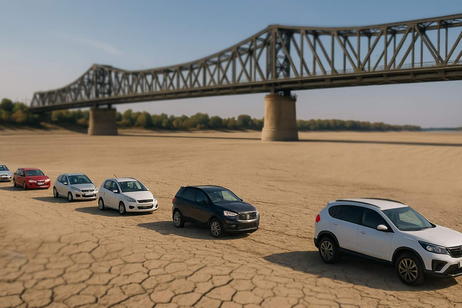 Scăpăm de coadă la pod la Ruse! Încă 5 zile de caniculă ca azi şi seacă Dunărea