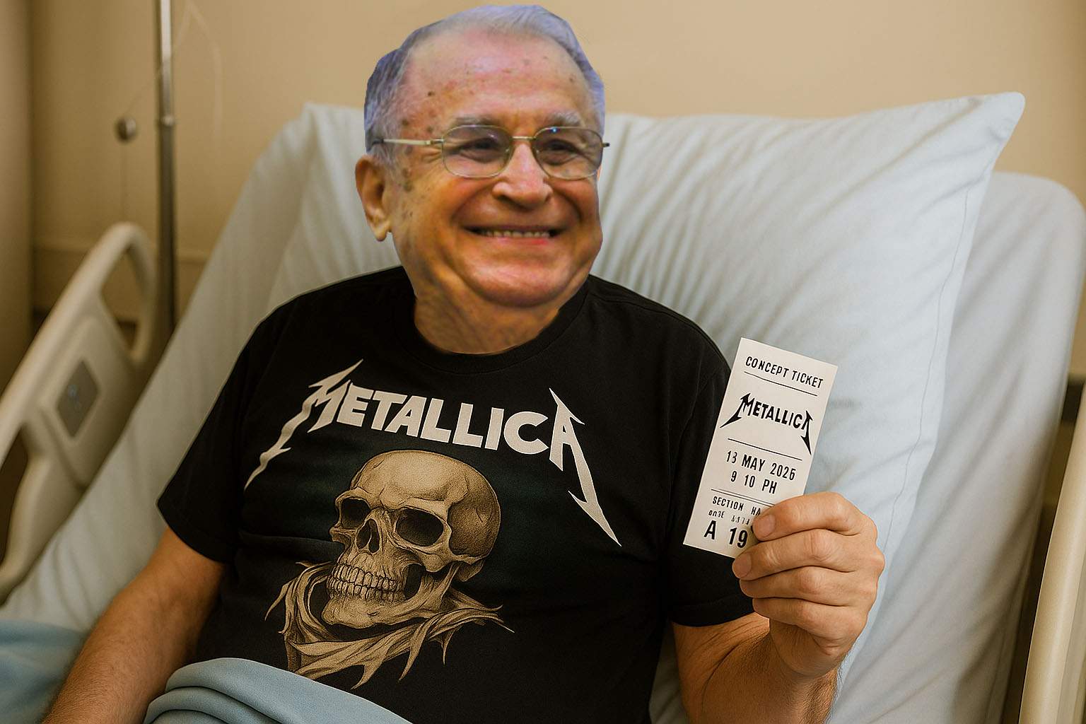 Știe el ceva! Iliescu și-a luat bilet la concertul Metallica, care va avea loc abia în mai 2026