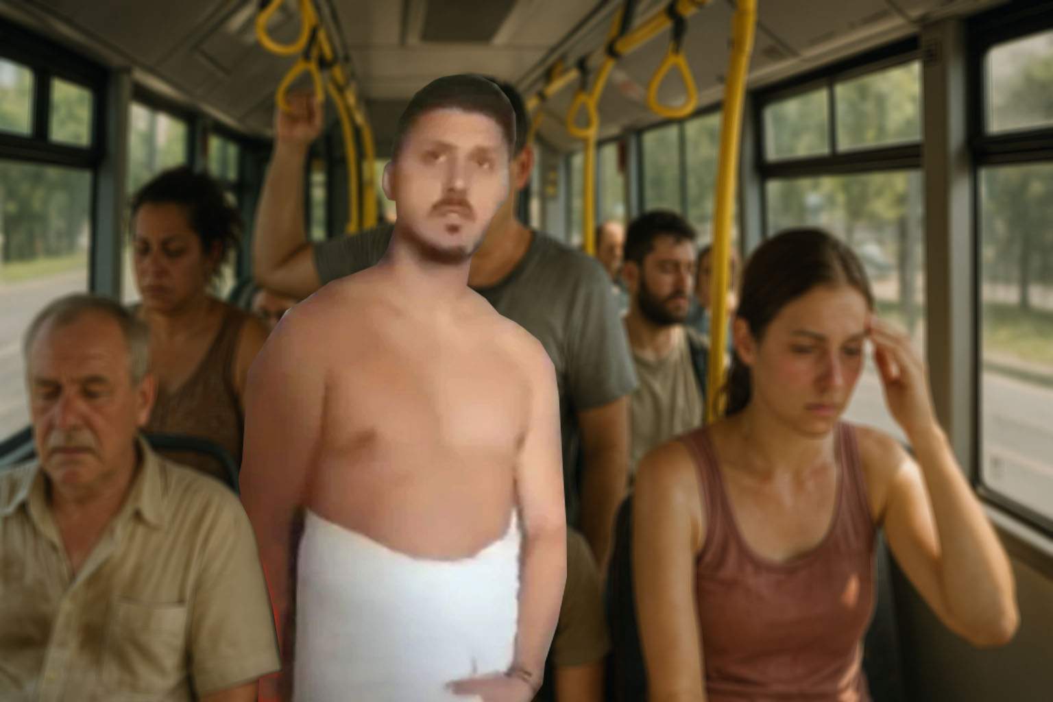 În autobuzele STB e atât de cald încât mulți bucureșteni urcă doar în prosop