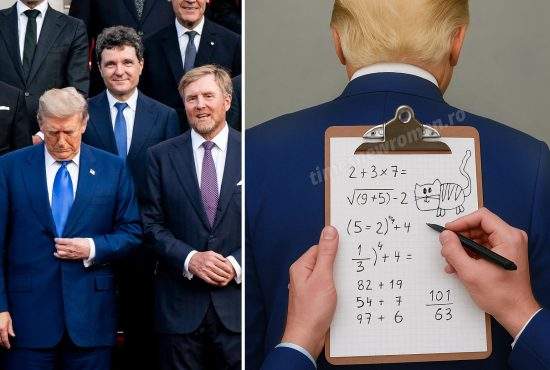 Poza zilei! Nicuşor a rezolvat subiectele de la Evaluarea Naţională pe spatele lui Trump