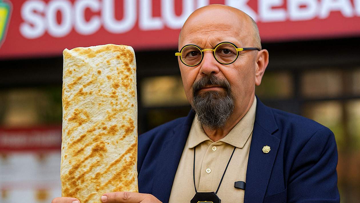 Piedone, în control la Socului: Nişte ţepari! Aşa-zisa „şaorma mare” are doar 3 kg!