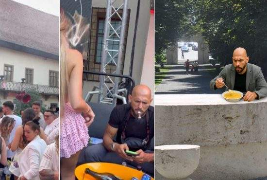 Mahmur după party-ul de la Brukenthal, Andrew Tate a băgat o ciorbă de burtă pe Masa Tăcerii