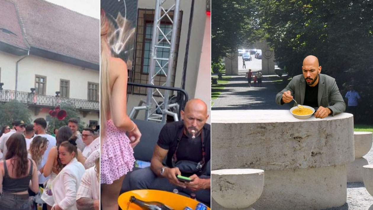 Mahmur după party-ul de la Brukenthal, Andrew Tate a băgat o ciorbă de burtă pe Masa Tăcerii